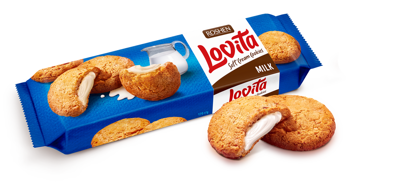 ROSHEN Lovita Heart Milk sušenky 127 g