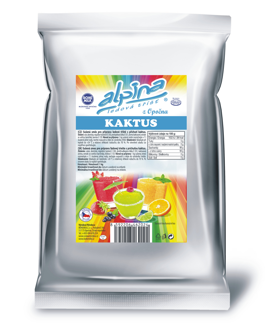BOHEMILK Alpina Ledová tříšť příchuť kaktus 1 kg